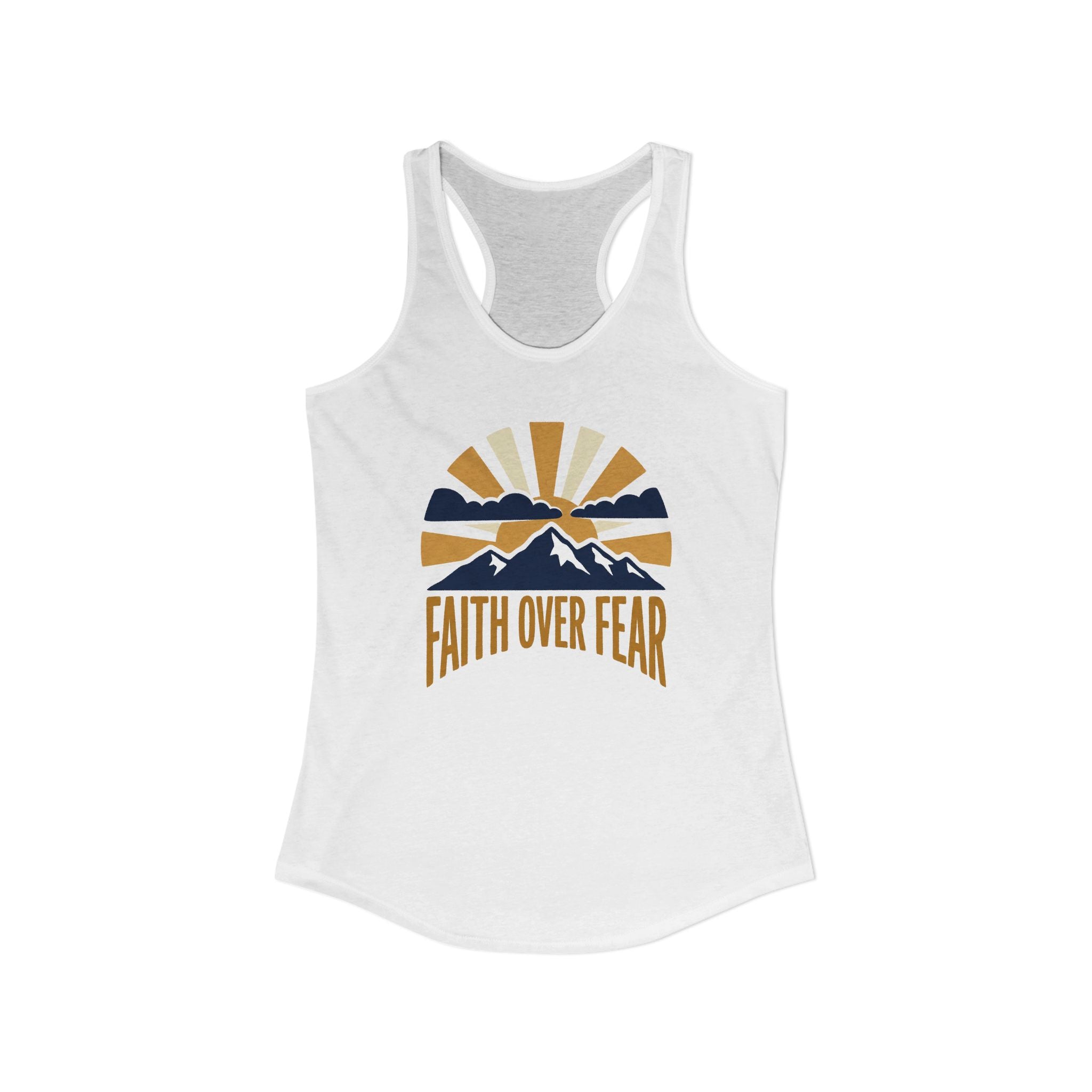 Faith Over Fear Racerback Tank | Christian Gym Tank Top