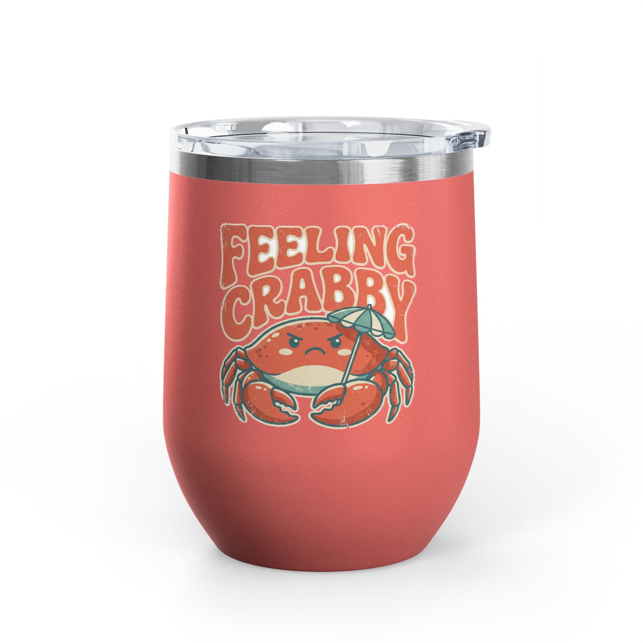 Feeling Crabby 12oz Slim Tumbler | Crab Beach Drinkware