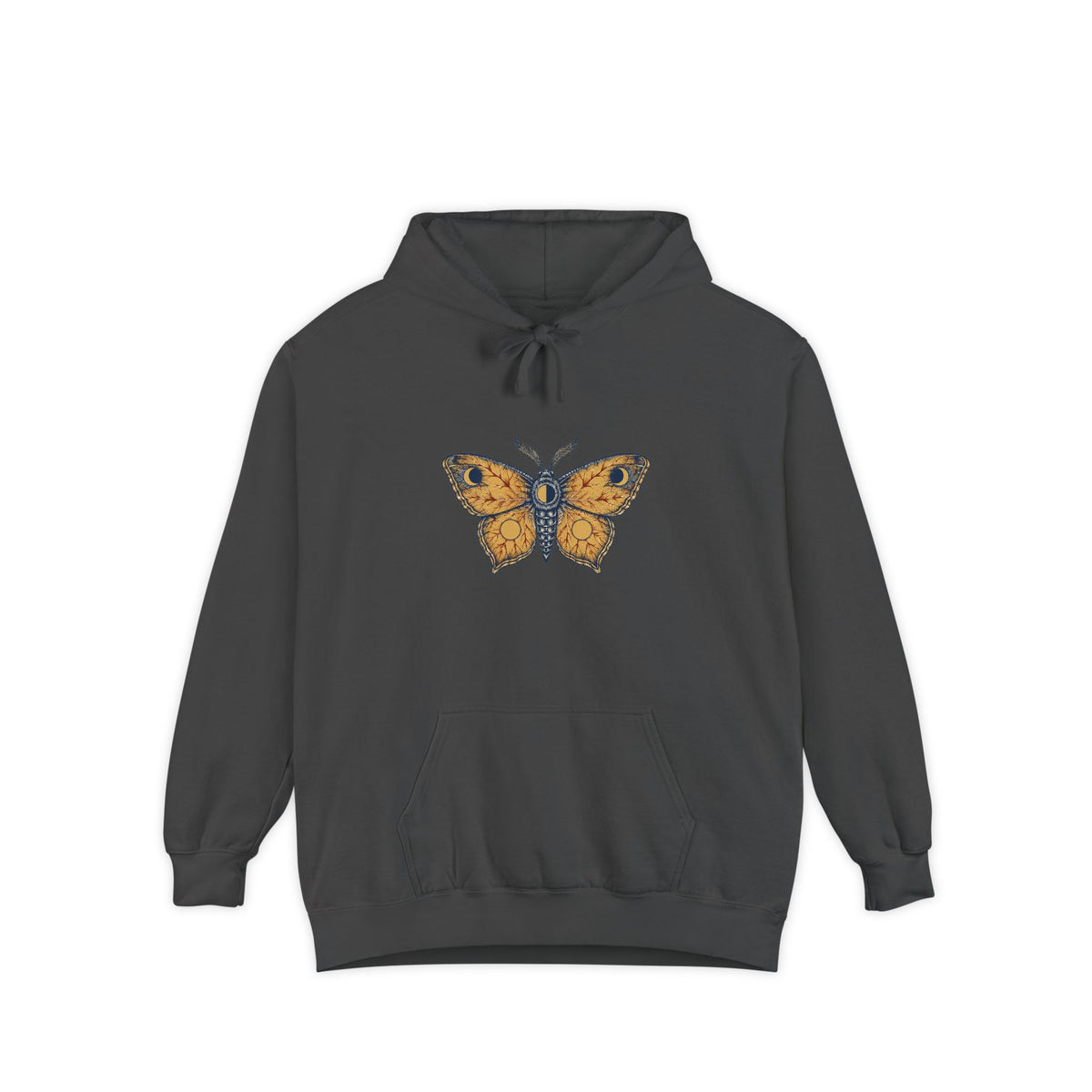 Celestial Moth Hoodie | Vintage Engraved Luna Moth Art | Comfort Colors Garment Dyed