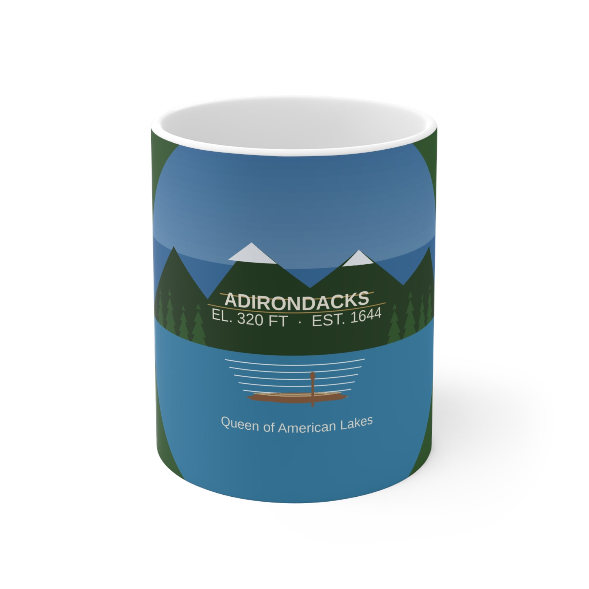 Lake George Adirondacks Badge Coffee Mug