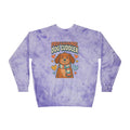 Professional Dog Cuddler crewneck sweatshirt in Amethyst, retro dog mom golden retriever design on the chest