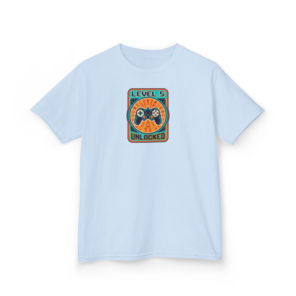 Level 5 Unlocked Birthday Shirt Gamer Kids Tee