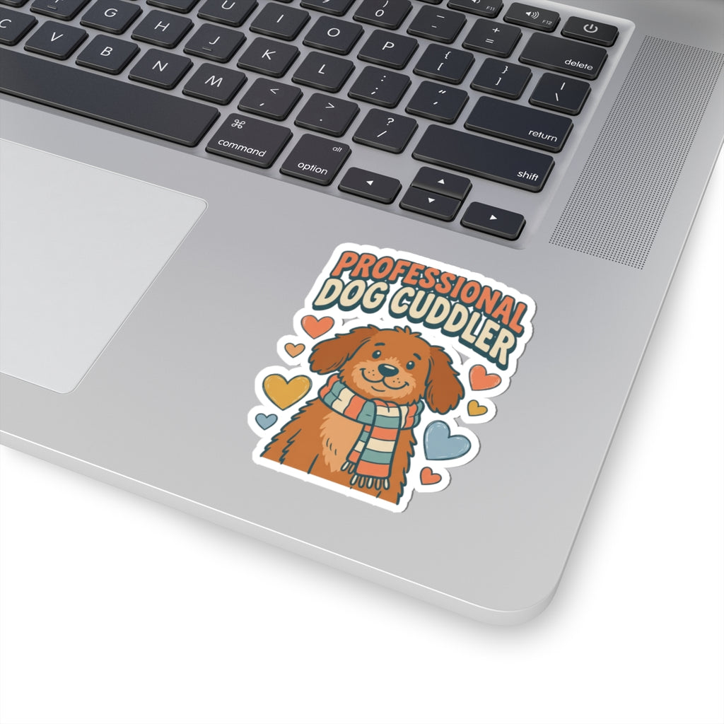 Professional Dog Cuddler Sticker | Cute Dog Mom Golden Retriever Sticker