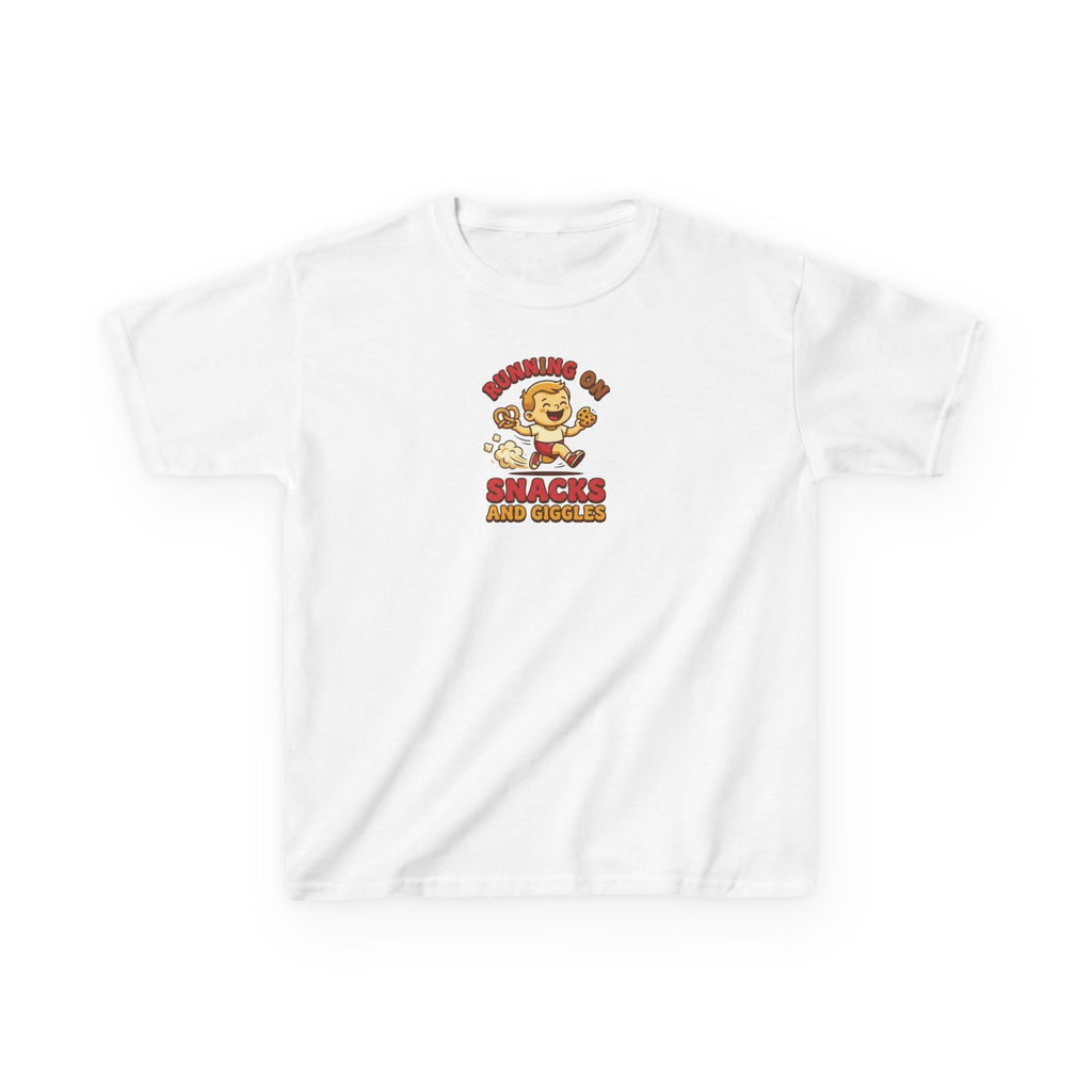 Running on Snacks and Giggles Shirt Funny Kids Tee