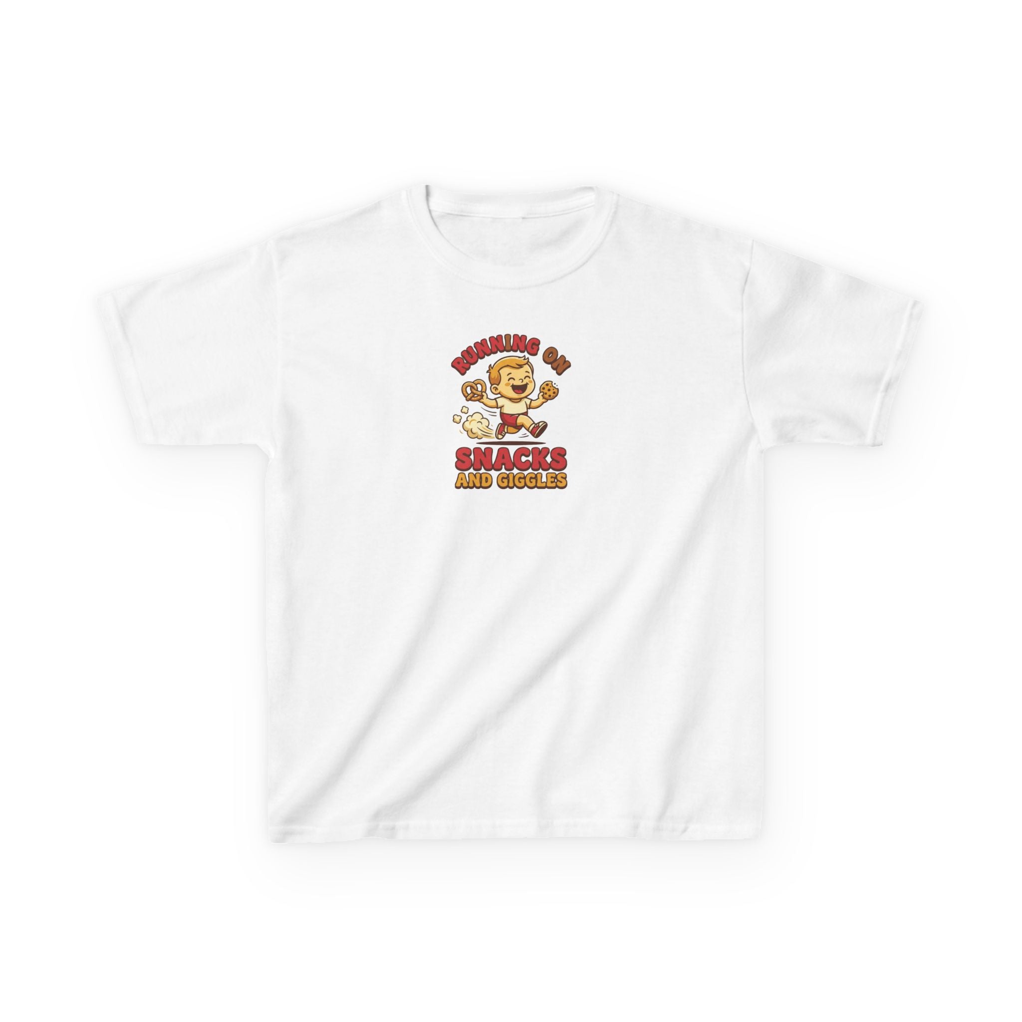 Running on Snacks and Giggles Shirt Funny Kids Tee