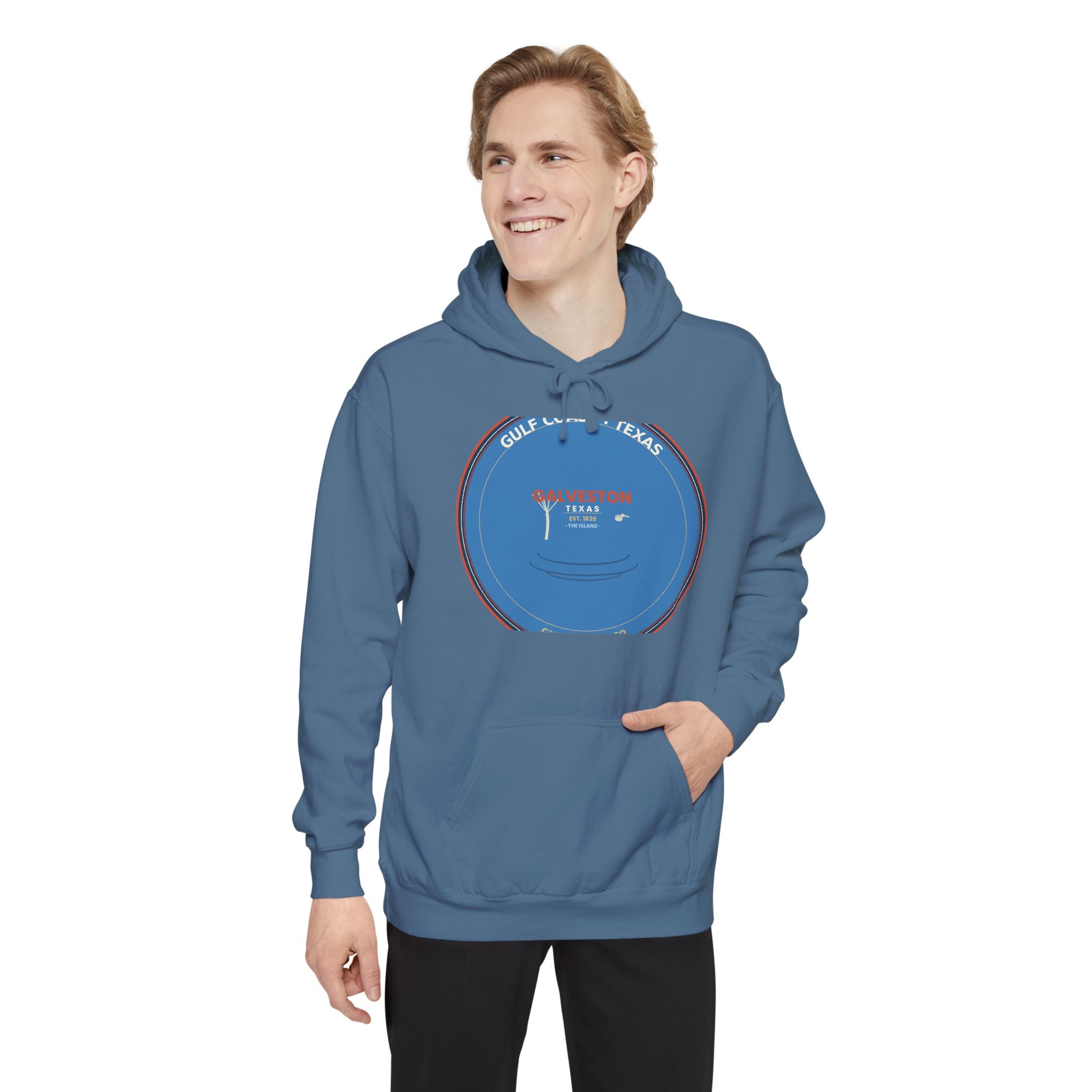 Galveston Texas Hoodie | Vintage Coastal Badge | CC 1567
