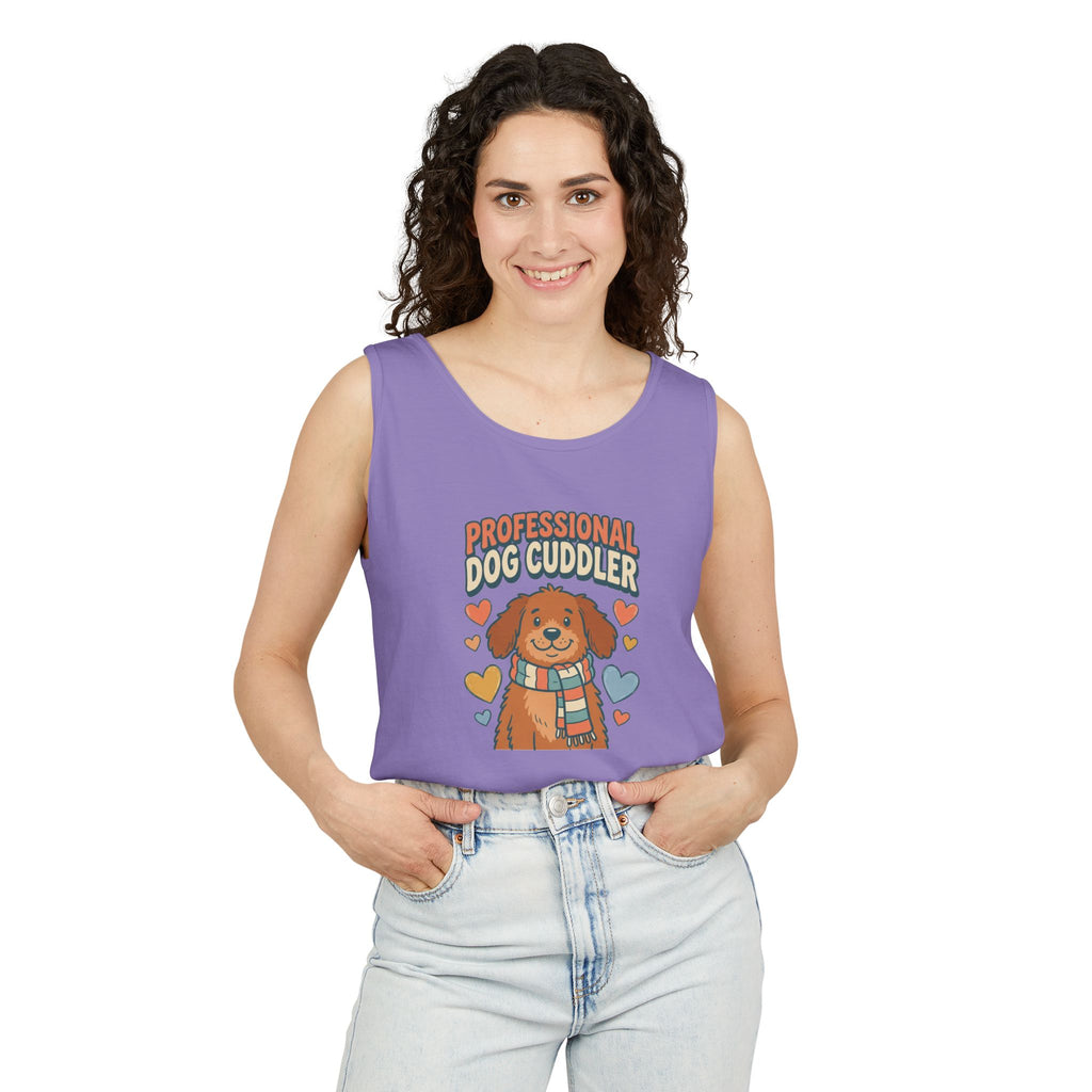 Professional Dog Cuddler Tank | Dog Mom Comfort Colors Tank Top