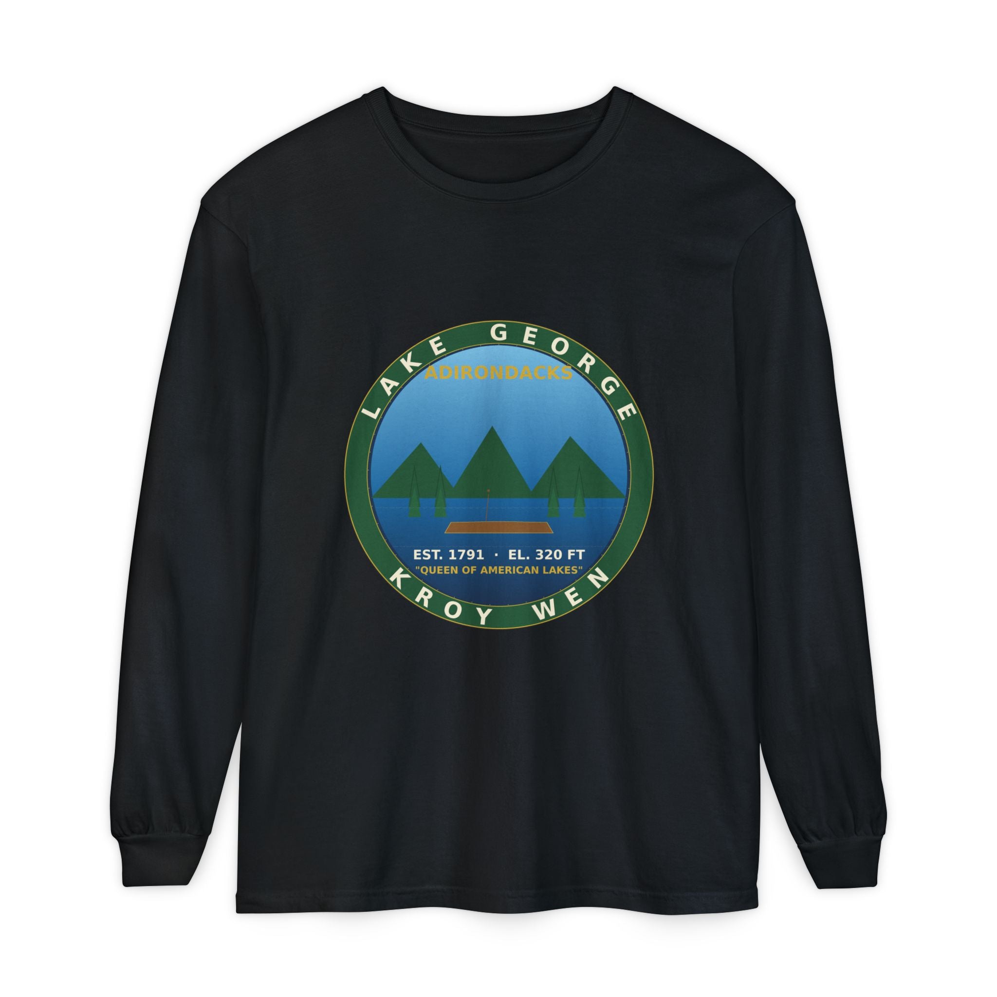 Lake George Adirondacks Badge Long Sleeve