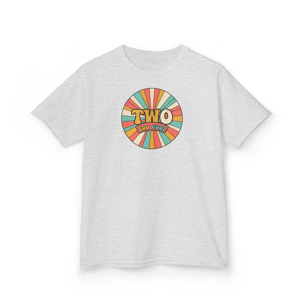2nd Birthday Shirt TWO Too Cool Retro Sunburst Kids Tee