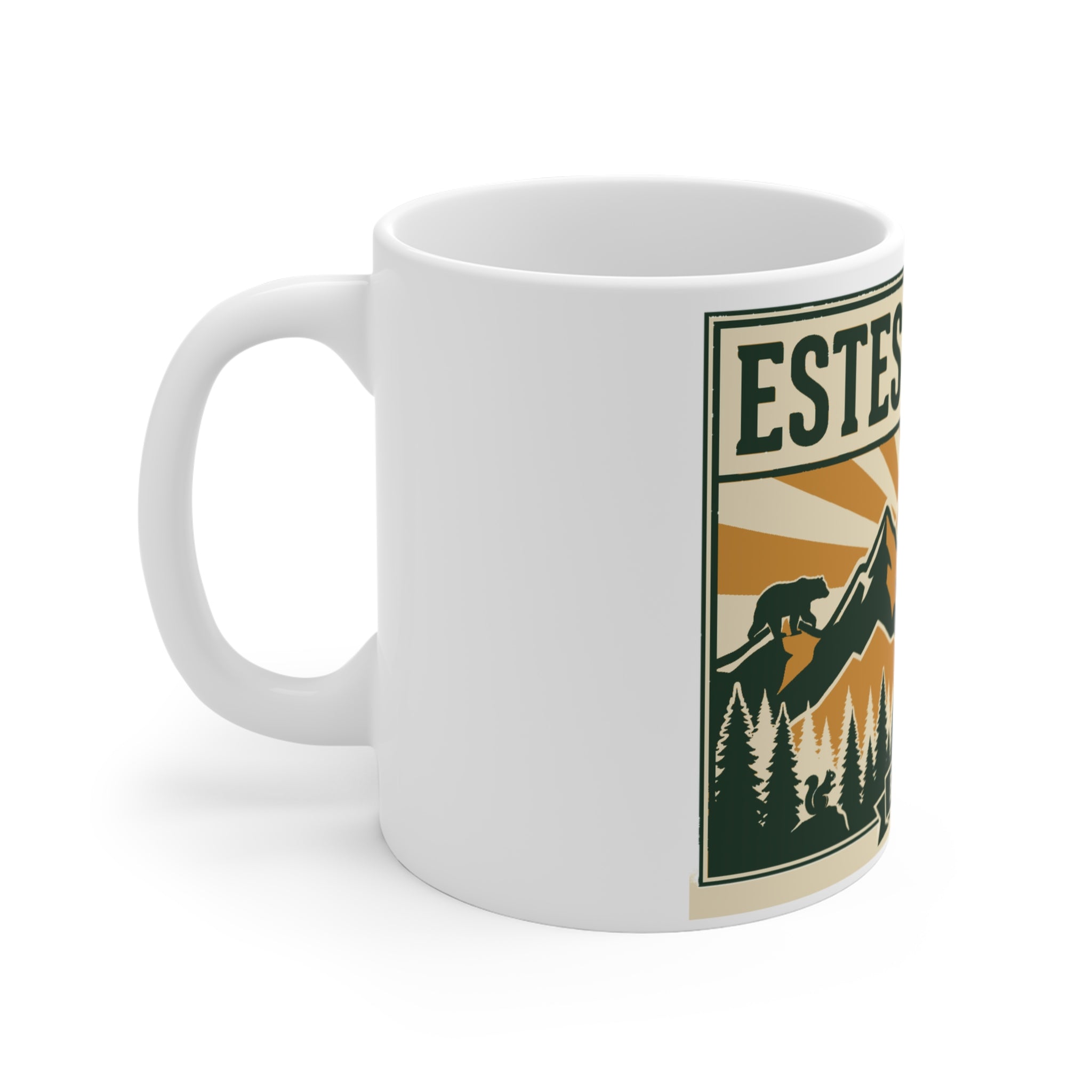 Estes Park CO Hidden Wildlife Mug 11oz | Forest Green EST. 1917