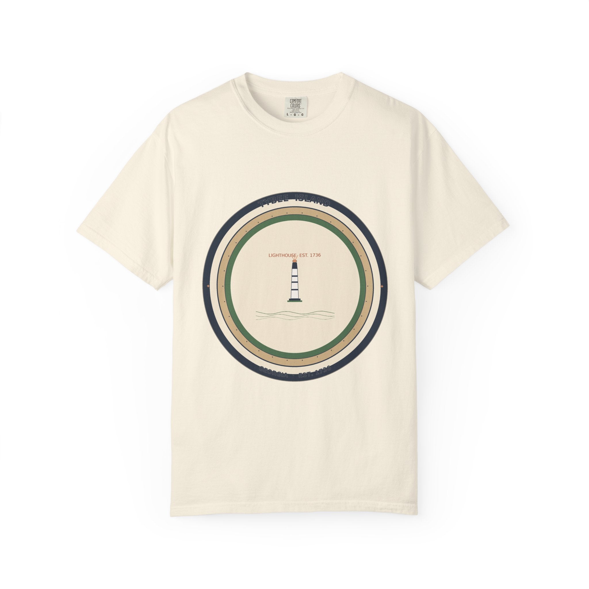 Tybee Island Tee | Tybee Lighthouse Badge | Comfort Colors | Georgia