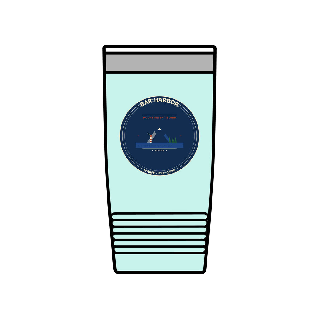 Bar Harbor Maine 20oz Tumbler | Acadia Vintage Badge Insulated Tumbler