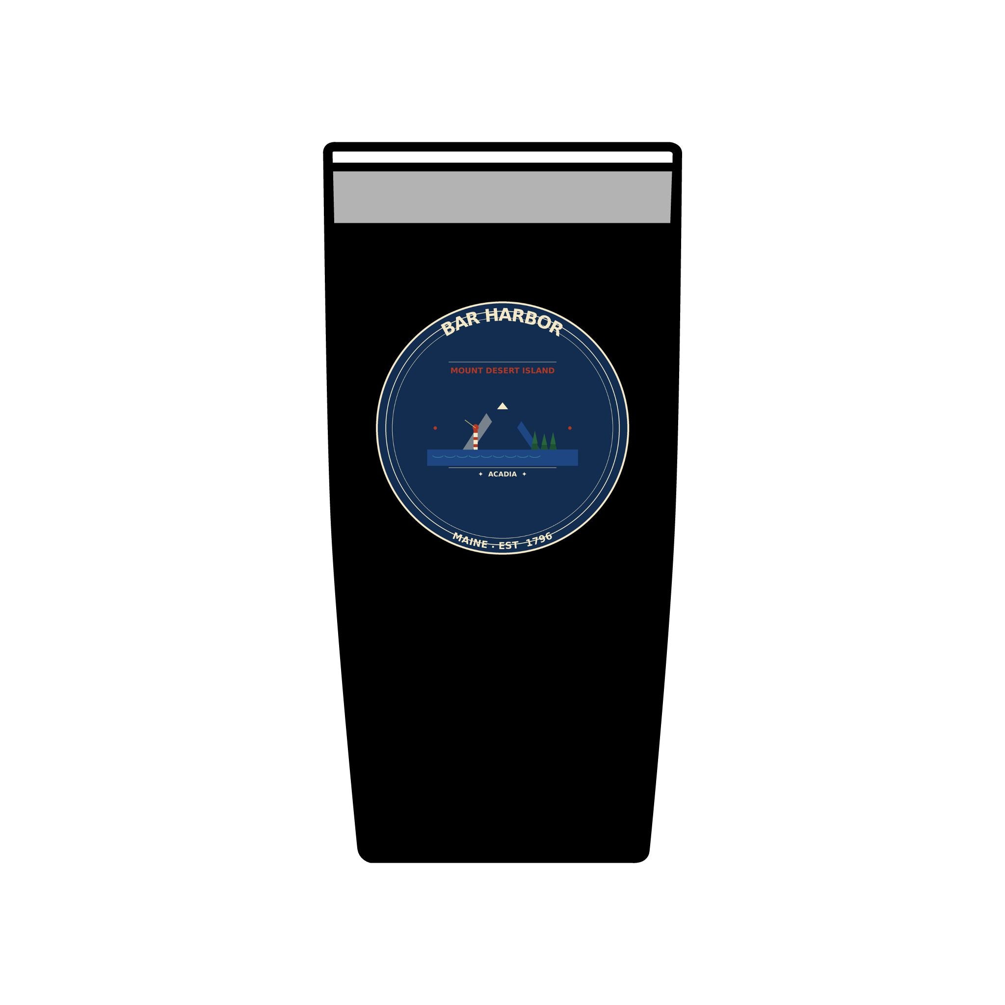Bar Harbor Maine 20oz Tumbler | Acadia Vintage Badge Insulated Tumbler