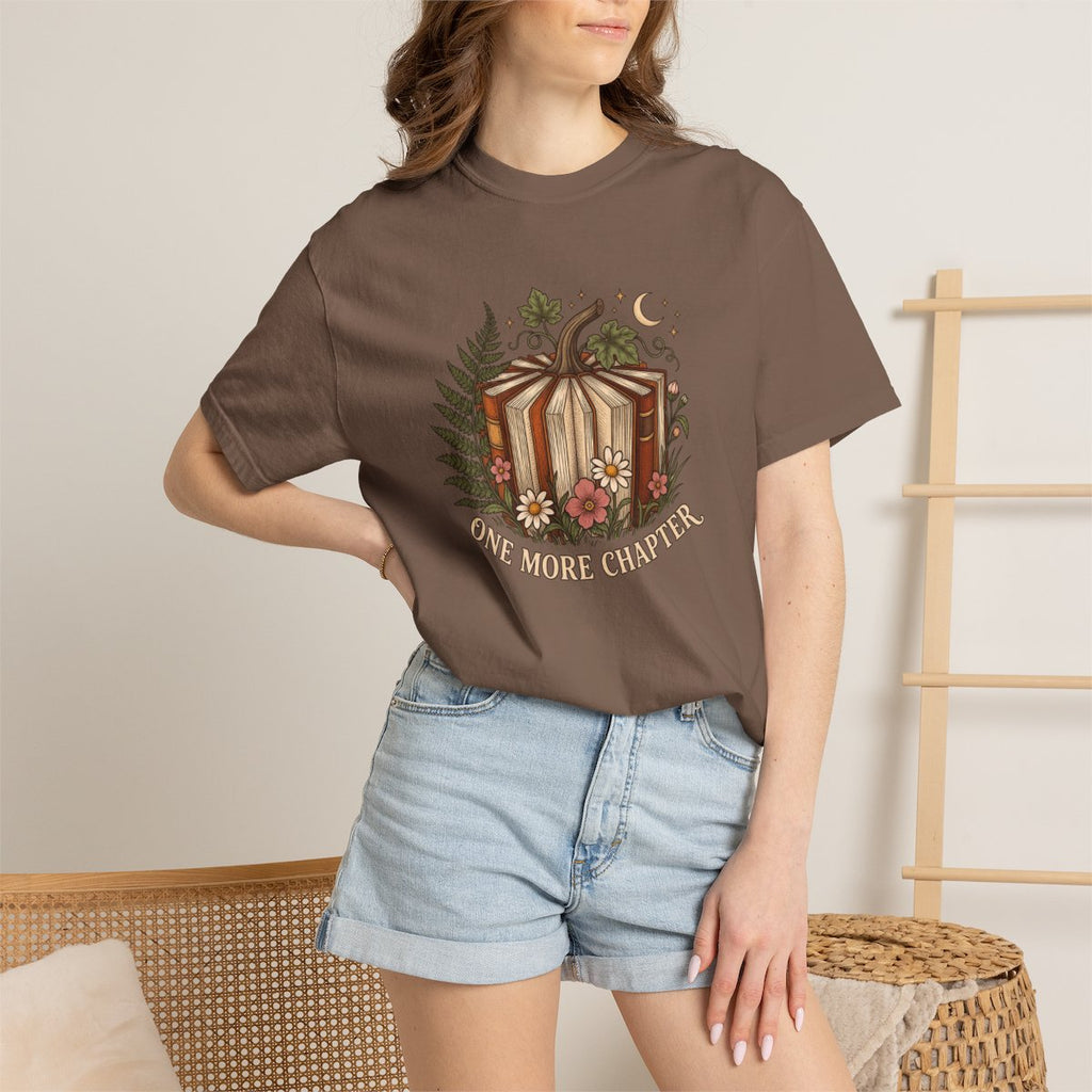 One More Chapter tee in espresso, worn