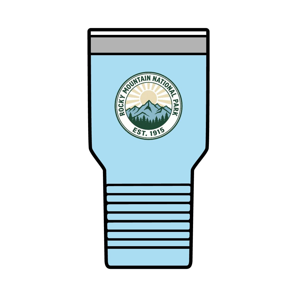 Rocky Mountain National Park 30oz Tumbler — Light Blue