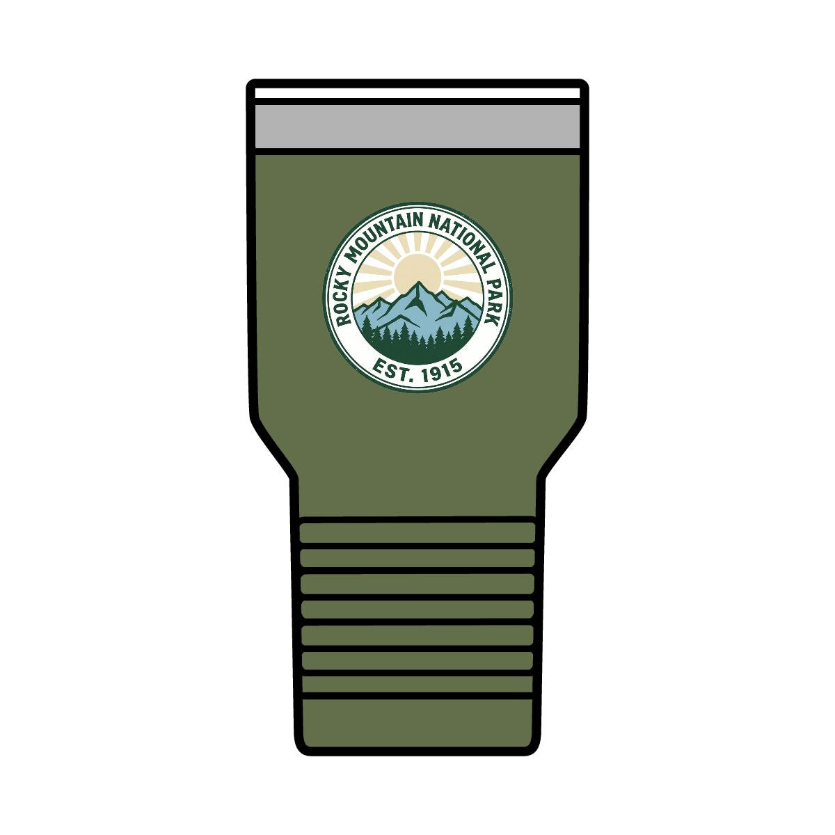 Rocky Mountain National Park 30oz Tumbler — Olive Green